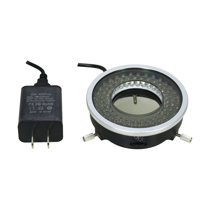 4.5W DC 5V Polarizing LED Light LED Quantity 96 LED Ring Light (4.5W ID62mm 96Bulbs), SKU ML02242221, three quarter front view