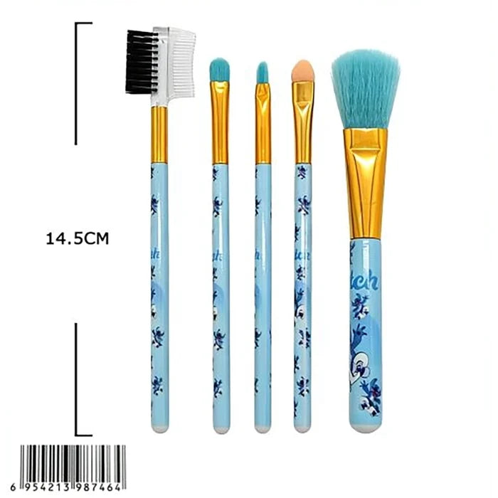 5-Piece Cute Cartoon Travel Makeup Brush Set | Soft Synthetic Cosmetic Brush Kit (BFT-5068)