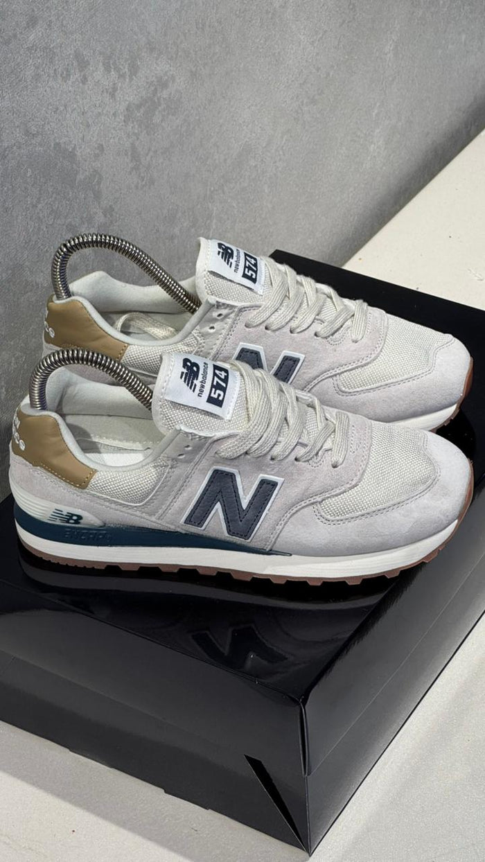 NEW BALANCE 574 GRIS AZUL TURQUIS