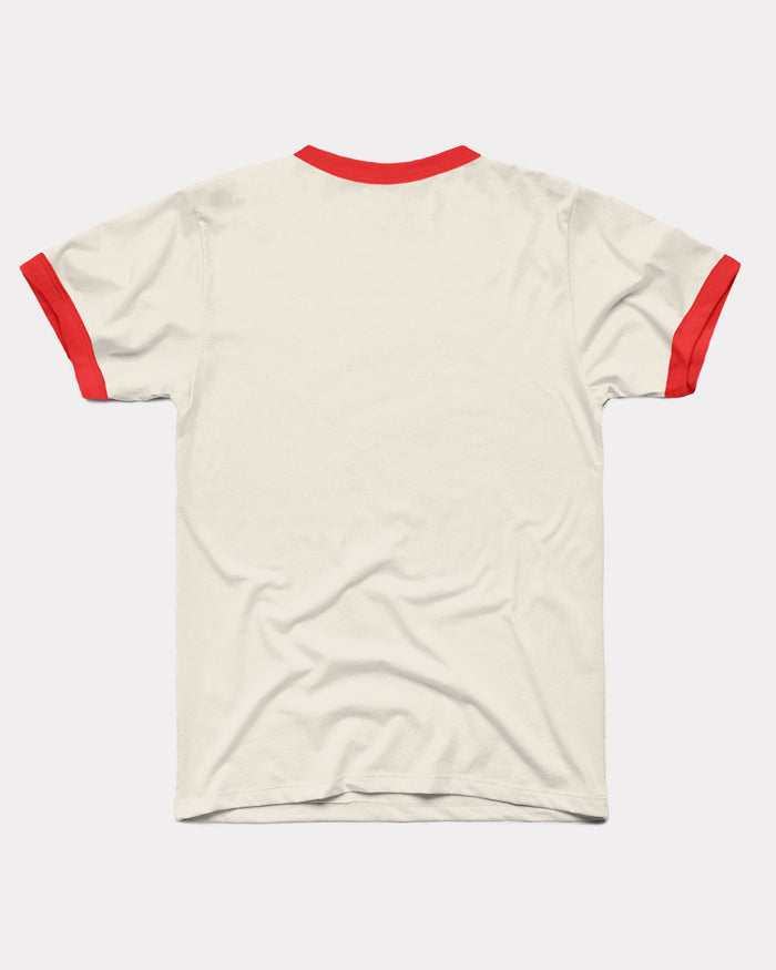 White & Red Unisex Essential Ringer