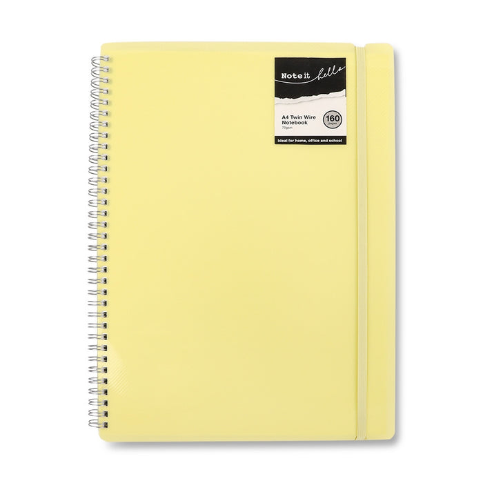 A4 Twin Wire Note Book Yellow 327714-A4-TWIN-WIRE-NOTE-BOOK-YELLOW