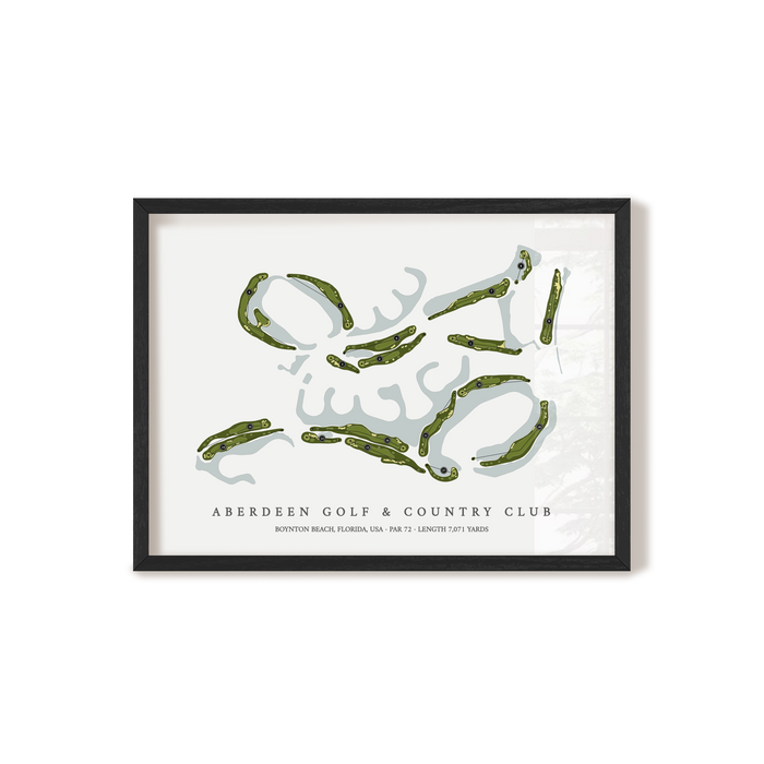 Aberdeen Golf & Country Club | Golf Course Print | Black Frame