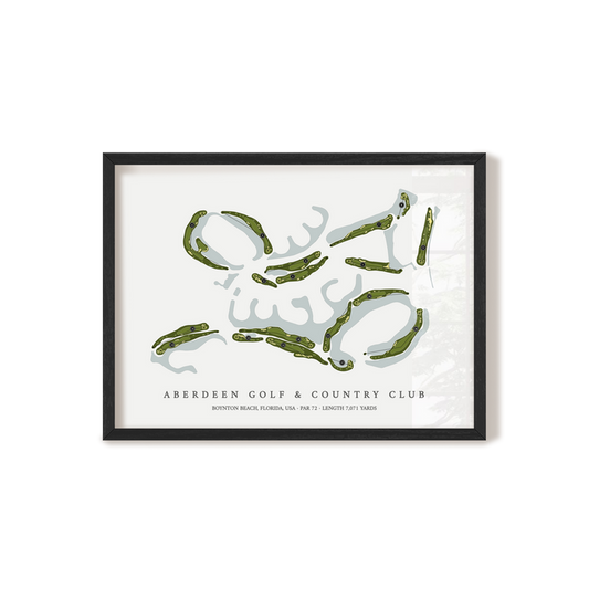 Aberdeen Golf & Country Club | Golf Course Print | Black Frame