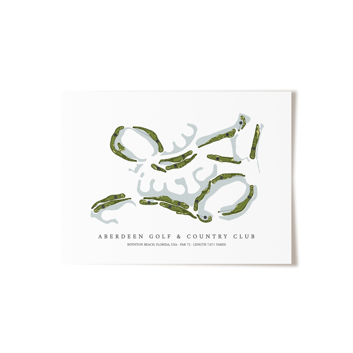 Aberdeen Golf & Country Club | Golf Course Print | Unframed