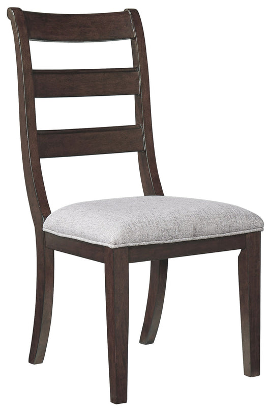 Adinton D677-01 Reddish Brown Dining UPH Side Chair 2CN