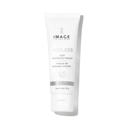 Tube of AGELESS total resurfacing masque | IMAGE skincare product in white packaging with minimalist design, part of skincare and body care wellness.