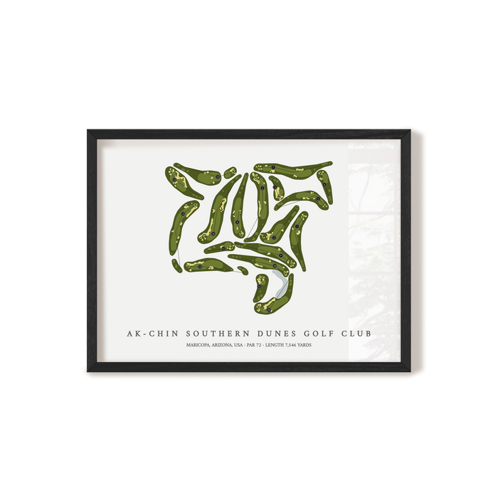 Ak-Chin Southern Dunes Golf Club | Golf Course Map | Black+Frame