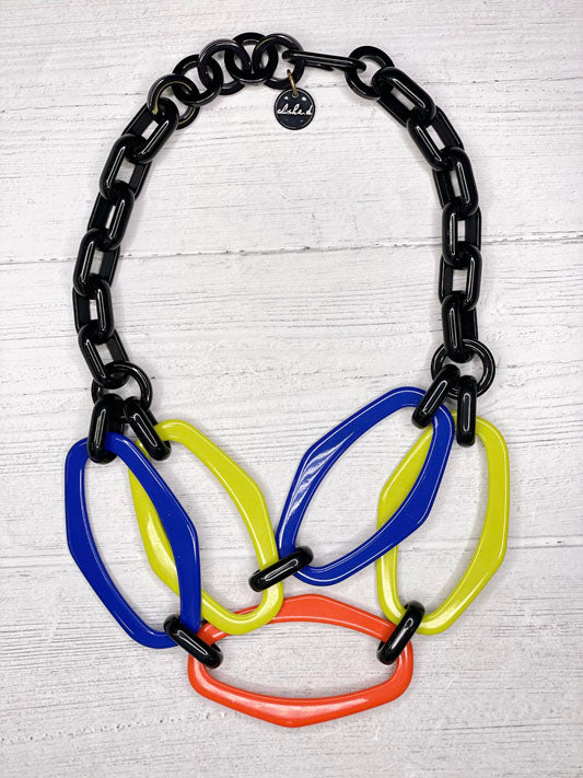 Alisha D Double Strand Statement Women's Necklace Resin Multicolor