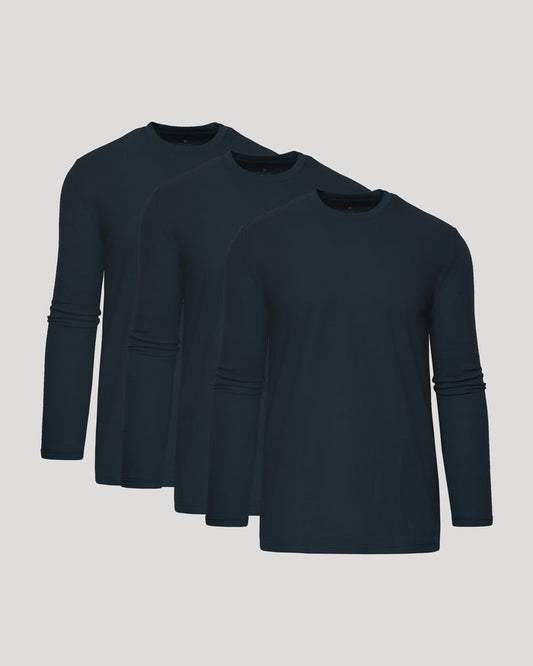 Four black hoodies arranged in a row on a light gray background