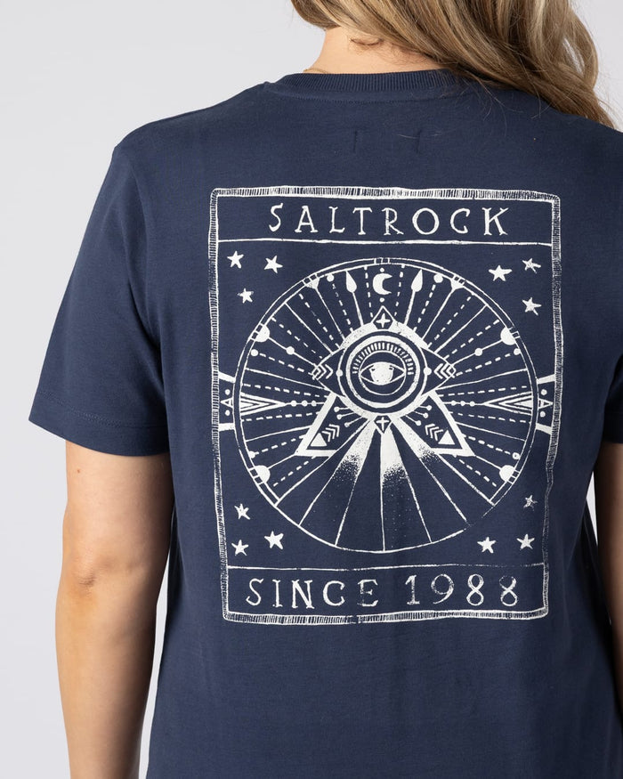 All Seeing Womens Short Sleeve T-Shirt In Dress Blue