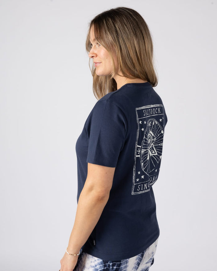 All Seeing Womens Short Sleeve T-Shirt In Dress Blue