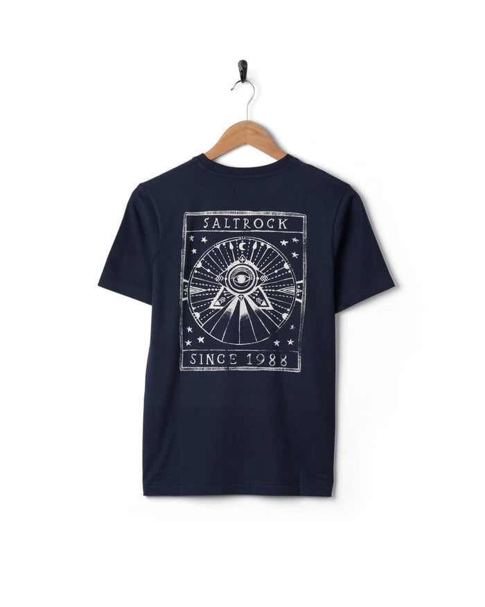 All Seeing Womens Short Sleeve T-Shirt In Dress Blue