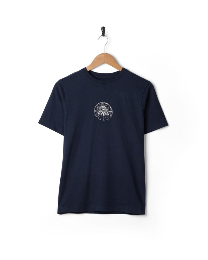 All Seeing Womens Short Sleeve T-Shirt In Dress Blue