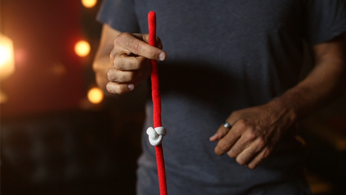 Amazing Acrobatic Knot with extra knot - Red and White Version - (Gimmicks and Online Instructions)