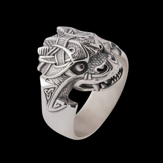 vkngjewelry Bagues Jörmungandr Midgard Serpent Silver Ring