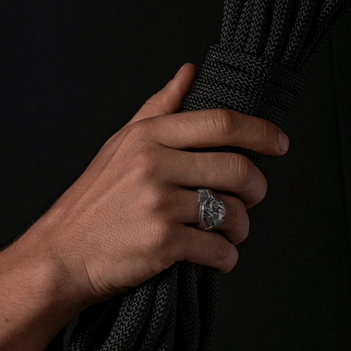 vkngjewelry Bagues Odin's Raven Silver Ring