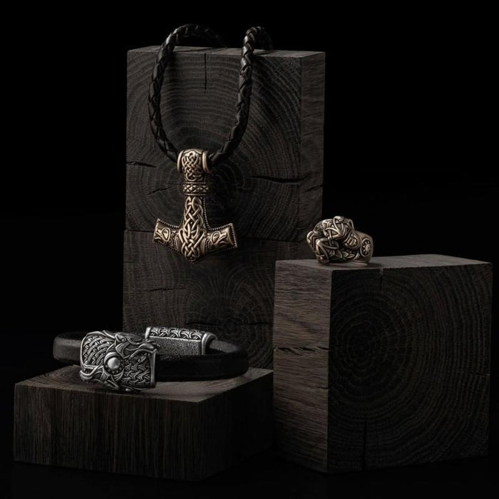 vkngjewelry Bagues Wolf Viking Silver Ring Hati and Skoll
