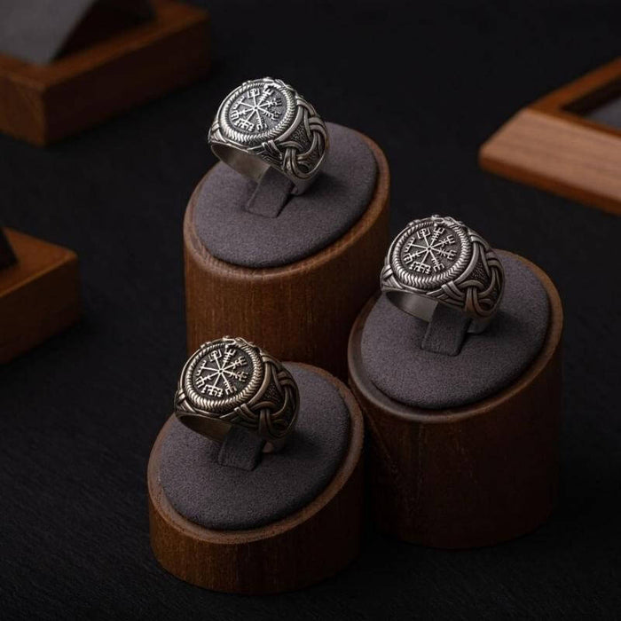vkngjewelry Bagues Vegvisir Ring Bronze