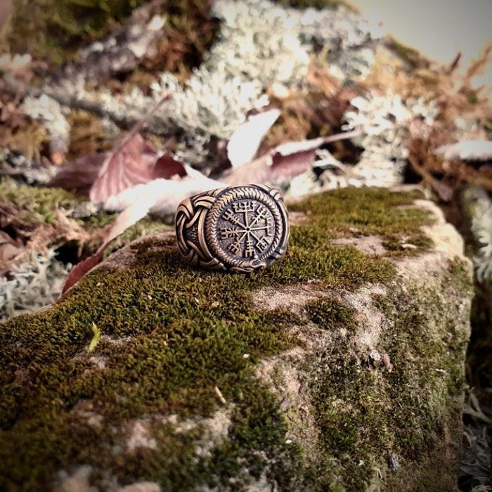 vkngjewelry Bagues Vegvisir Ring Bronze