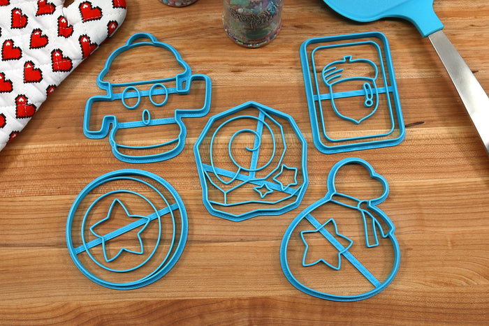 Animal Crossing Items Cookie Cutters - Fossil, Bell Bag, Bell Coin, Gyroid, Recipe Card - New Horizons /  Nintendo Gift