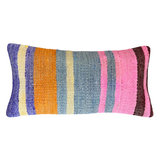 April Lumbar Kilim Pillow (8x16)