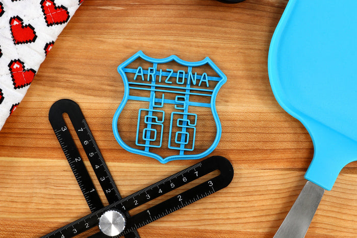 Arizona Cookie Cutters - Arizona Outline, Arizona Flag, Route 66, Desert Cactus, Ring Tailed Cat- AZ Gift Idea
