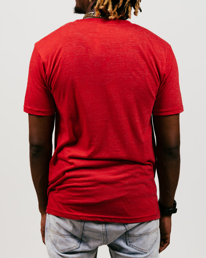 Red Arthur Bryant's Barbeque Heather Vintage T-Shirt Back