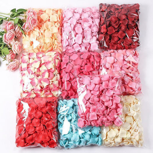 Artificial Rose Petals for Wedding Decorations – 1000 or 7000 Pcs, 12 Colors