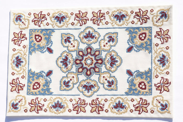Artisan Janet Patacca Handmade Rug Agra Dark Blue & Gold
