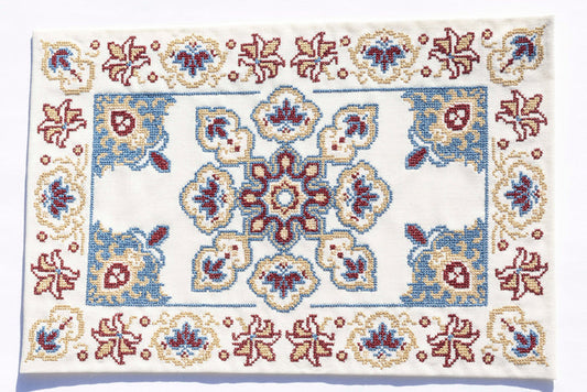 Artisan Janet Patacca Handmade Rug Agra Dark Blue & Gold