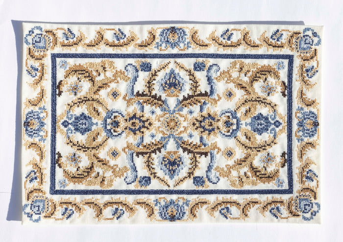 Artisan Janet Patacca Handmade Rug Imperial Blue & Gold