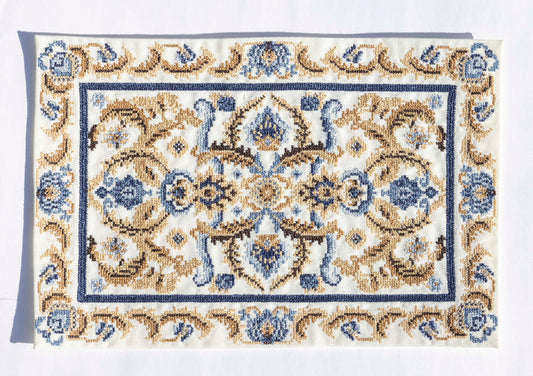 Artisan Janet Patacca Handmade Rug Imperial Blue & Gold