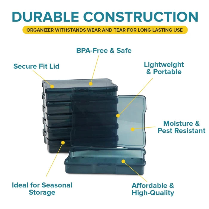 Artist Concepts Craft Storage Containers Art Supplies Stackable Storage Bins, Black, 6 Pack