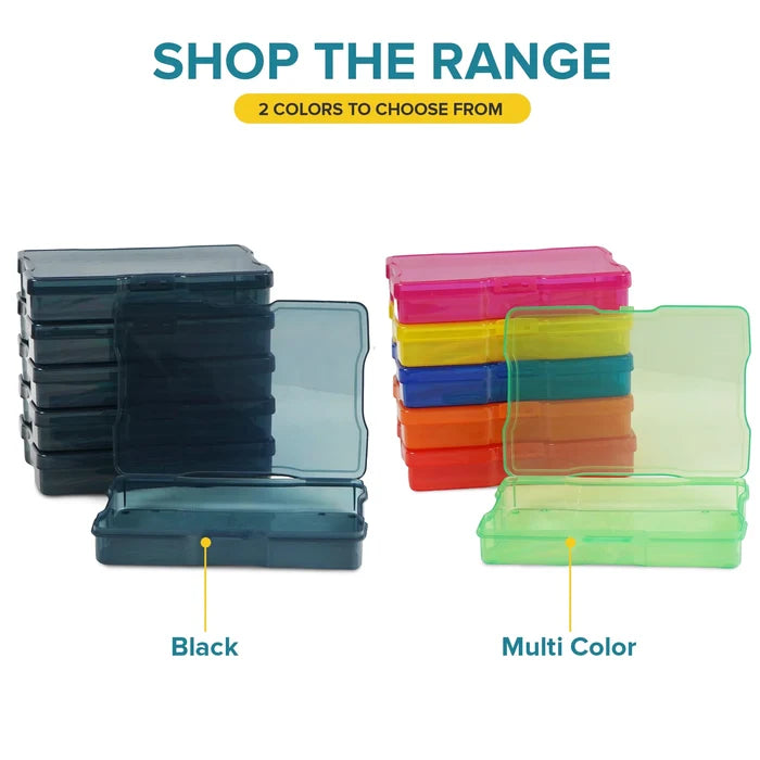 Artist Concepts Craft Storage Containers Art Supplies Stackable Storage Bins, Black, 6 Pack