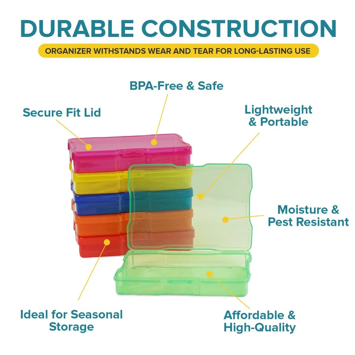 Artist Concepts Craft Storage Containers Art Supplies Stackable Storage Bins, Multicolor, 6 Pack