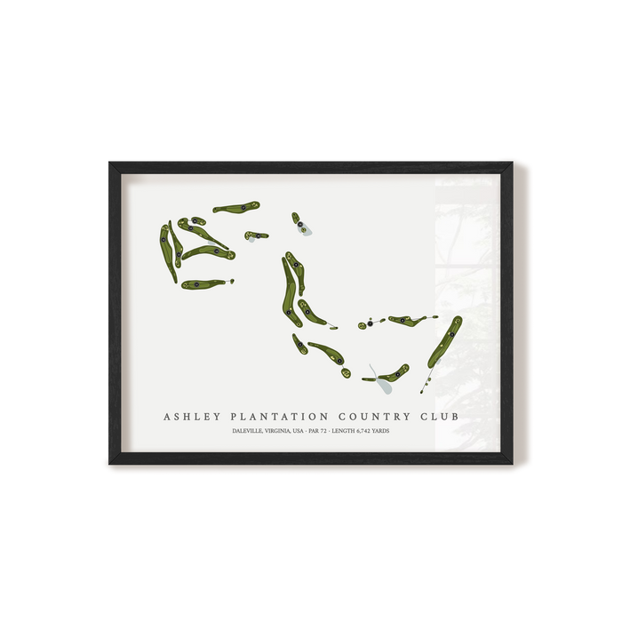 Ashley Plantation Country Club | Golf Course Map | Black+Frame