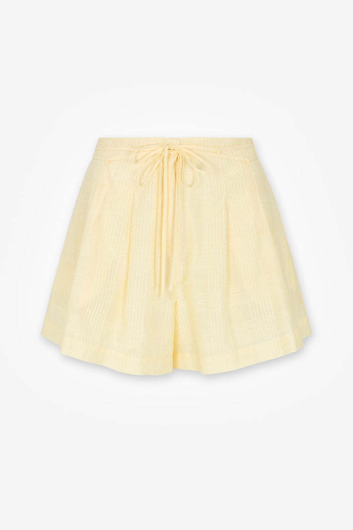HEVRON Aster Short Tailored Pleated Shorts, product front view