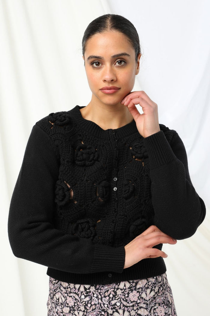 Womens Audrey Knitted Cardigan Black 605ka003