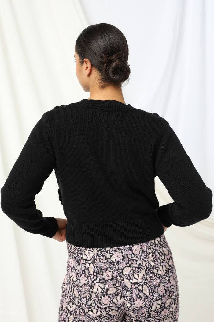 Womens Audrey Knitted Cardigan Black 605ka003