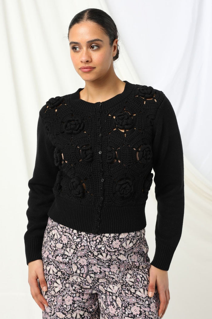 Womens Audrey Knitted Cardigan Black 605ka003
