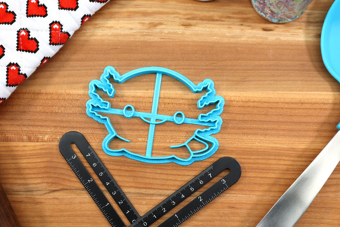 Axolotl Cookie Cutters Set 2 - Axolotl Body, Axolotl Face, Axolotl Happy, Axolotl Hug, Axolotl Outline- Axolotl Gift Idea