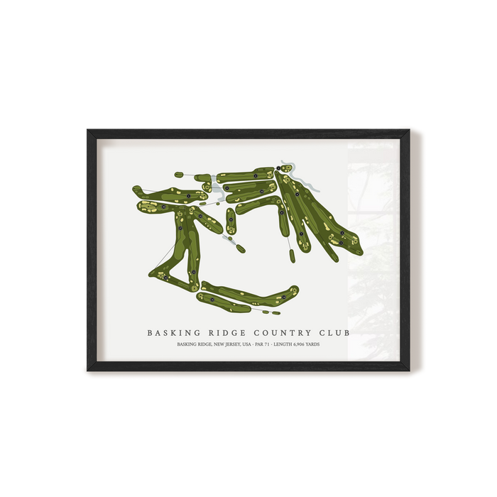 Basking Ridge Country Club | Golf Course Map | Black Frame