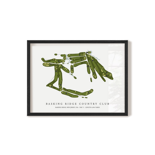 Basking Ridge Country Club | Golf Course Map | Black Frame