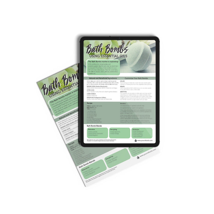 Bath Bomb Recipe Sheet (Digital Download) at Your Oil Tools
