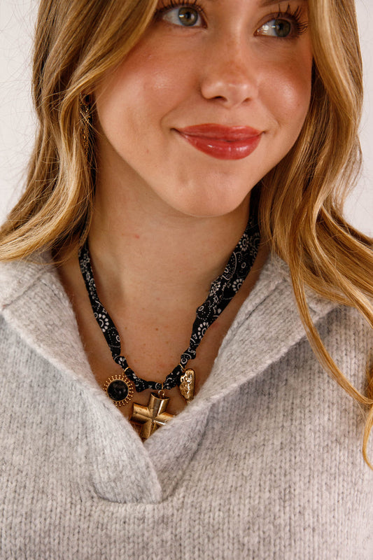 Believe in You Bandana Charm Necklace
