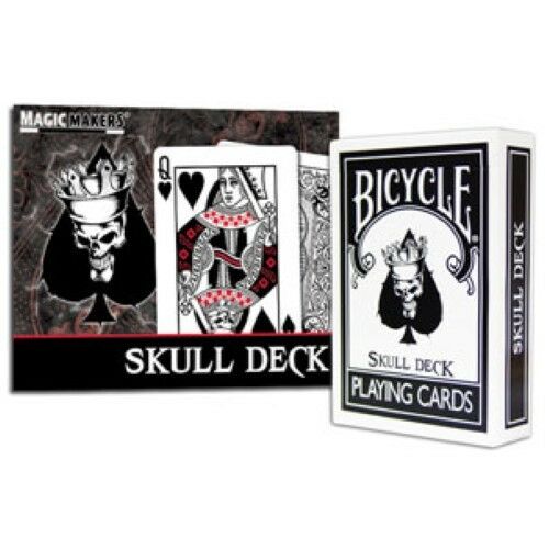 Bicycle Skull Deck - Skull Deck Regulation Playing Cards in Bicycle Card Stock- Includes 4 Bonus Cards!