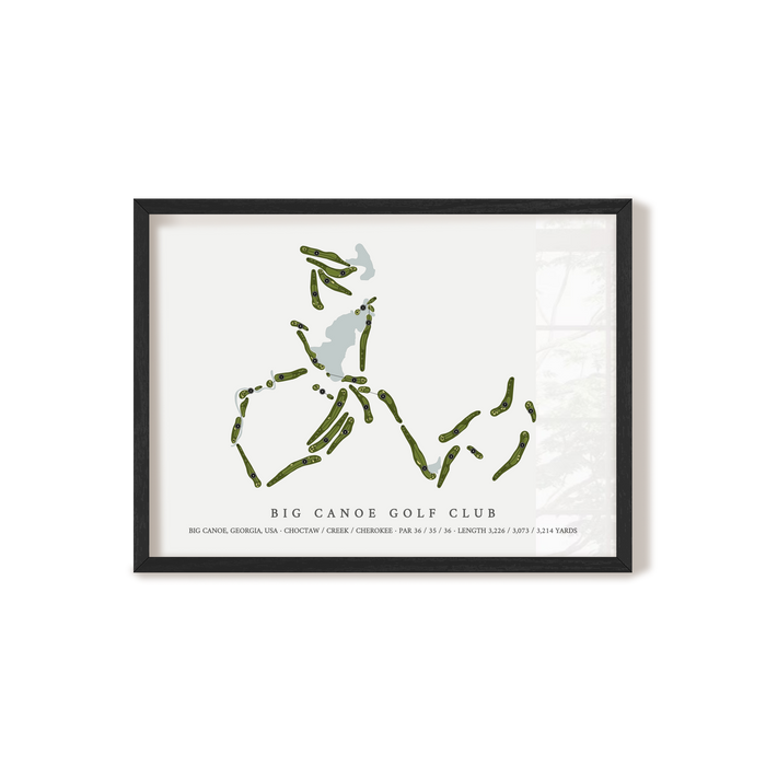Big Canoe Golf Club | Golf Course Print | Black Frame
