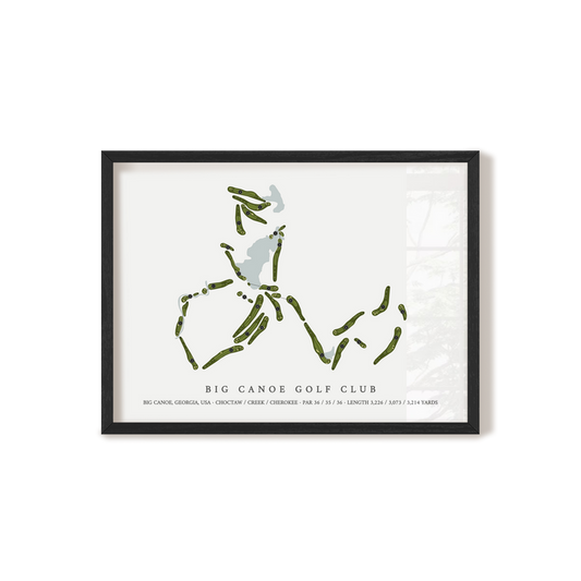 Big Canoe Golf Club | Golf Course Print | Black Frame