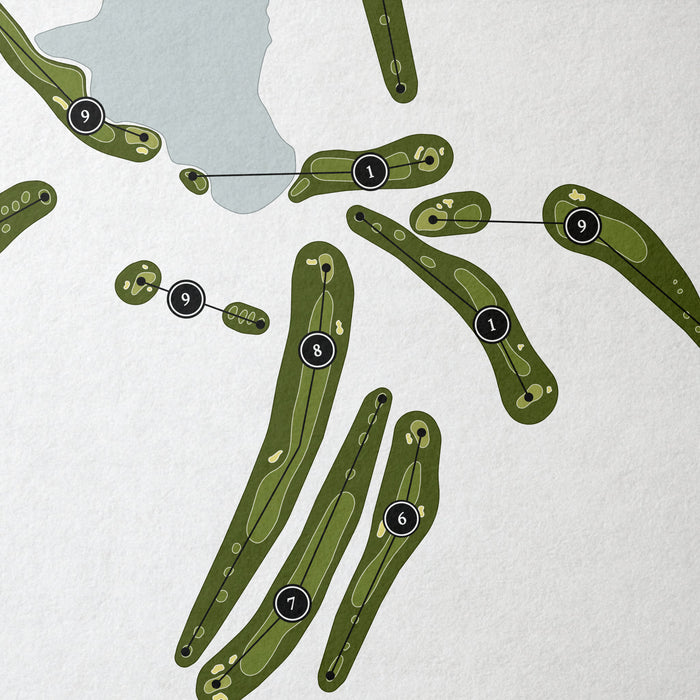 Big Canoe Golf Club | Golf Course Print | Close Up