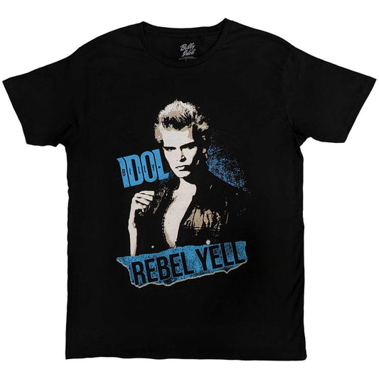 BILLY IDOL - REBEL YELL BLUE - T-Shirt Black